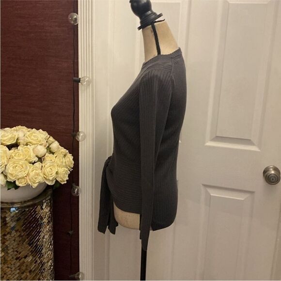 Brochu Walker 100% wool Elegant Black Ribbed Women's sweater, S - Picture 9 of 13